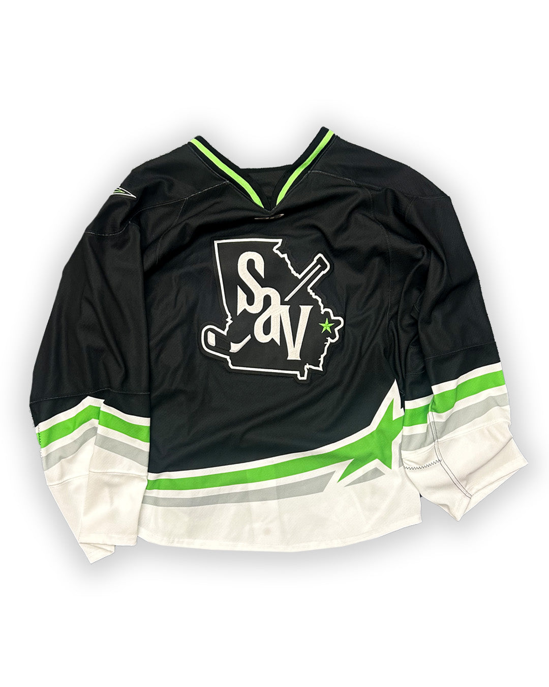 Ghost Pirates Athletic Knit Black SAV Logo Jersey