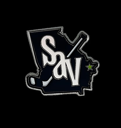 Savannah Ghost Pirates 1.25" SAV Logo Hard Enamel Lapel Pin