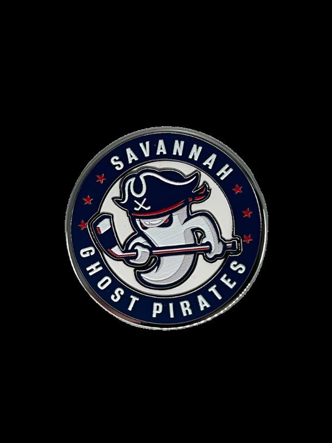 Savannah Ghost Pirates 1.25" Military Hard Enamel Lapel Pin