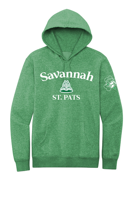 Savannah Ghost Pirates St. Pats Heathered Green Hoodie